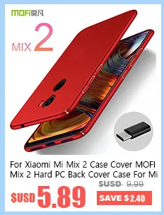 Для Xiaomi mi Mix 2 чехол-накладка MOFI mi x 2, жесткий чехол-накладка из поликарбоната для mi x 2, Жесткий Чехол mi x2 mi cro, матовый чехол