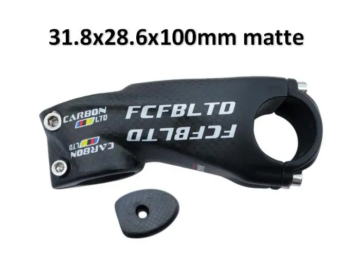 matte FCFB сверхлегкий 3 k вынос руля из углеродного сплава дорога велосипед вынос руля для велосипеда 31,8 мм 25,4 мм передняя вилка для горных велосипедов ствол 28,6 мм 50-120 мм - Цвет: matte