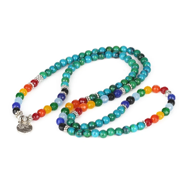 6 мм цвета системы Solor кристалл зеленая бирюза Howlite камень подвеска &quotДрево