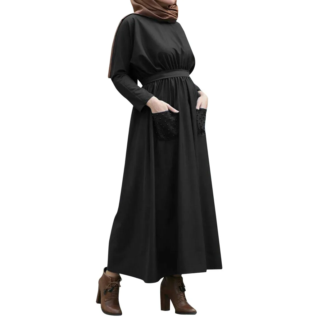 Женское мусульманское Макси платье Abayas в Дубае Z318|Мусульманская одежда| |