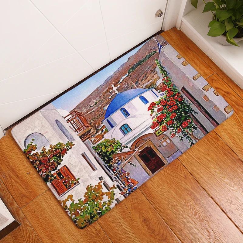 Новые Красивые творческие коврики моющийся коврик с пейзажем для спальни