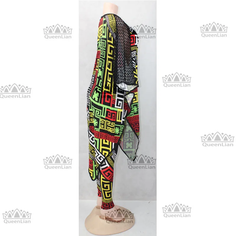 2017 new african print elastic bazin baggy pants rock style dashiki famous versae (t-shirt and trousers)for lady | Тематическая