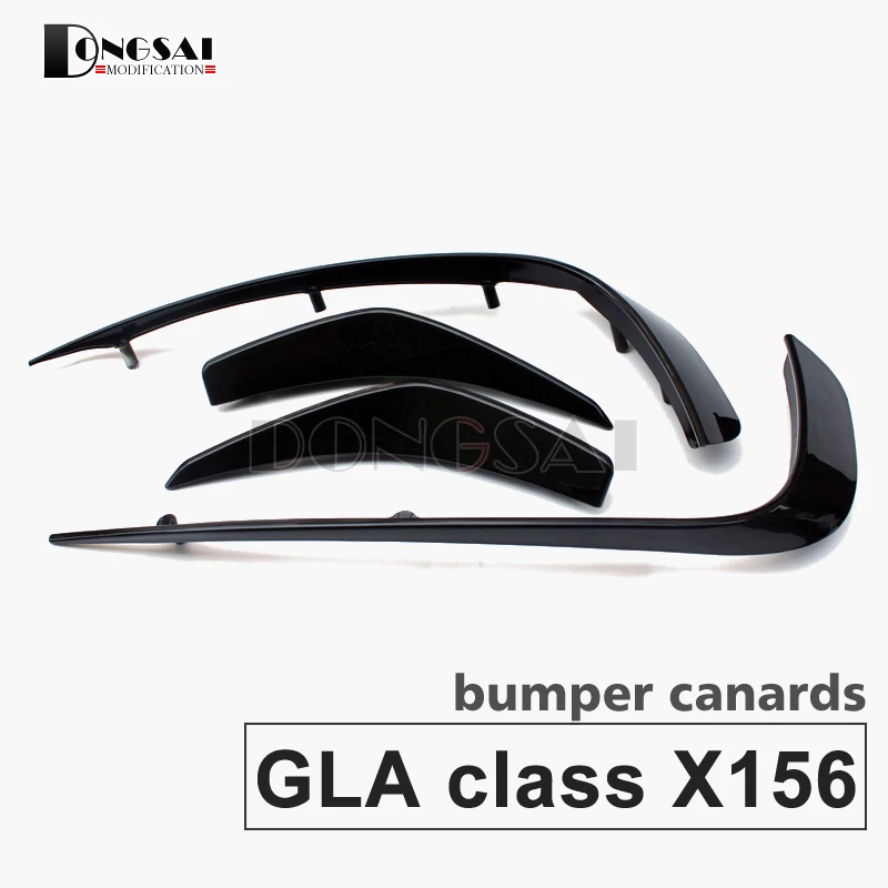 GLA45 передний бампер сплиттер canards спортивный передний бампер 4 шт. canards для Mercedes GLA класс x156