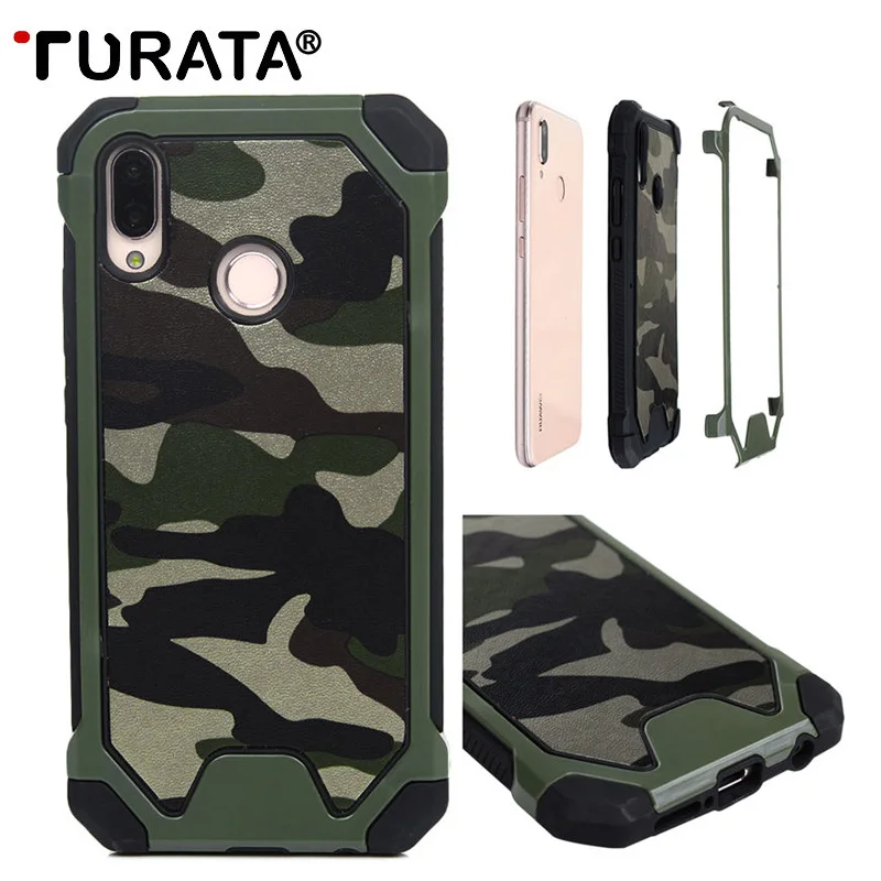 Anti-Shock Camo Green Case For Huawei Mate 20 Lite/P20 Lite PC Edge Soft TPU Hybrid Defender Coque |