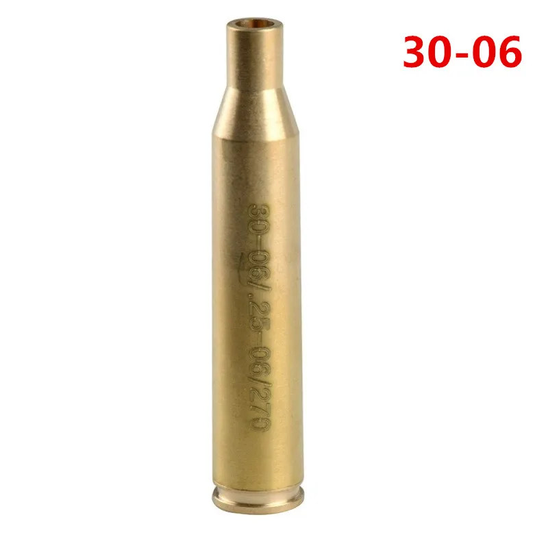 Охотничий лазер Red dot латунь медь boresight CAL.308. 45. 38. 30 CAL 7 мм 8 мм Картридж Диаметр sighter для прицела охота регулировка - Цвет: 30-06