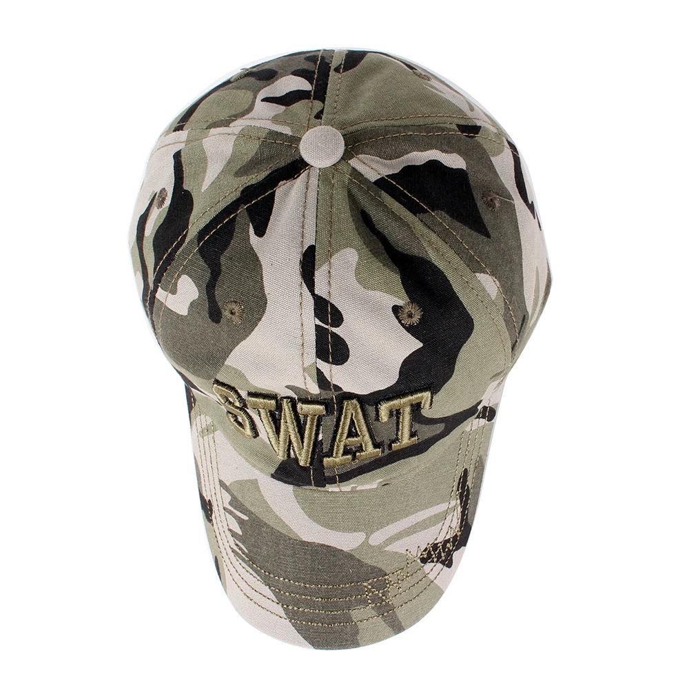 Difanni камуфляжная Мужская тактическая бейсболка США брендовая с надписью SWAT Кепка