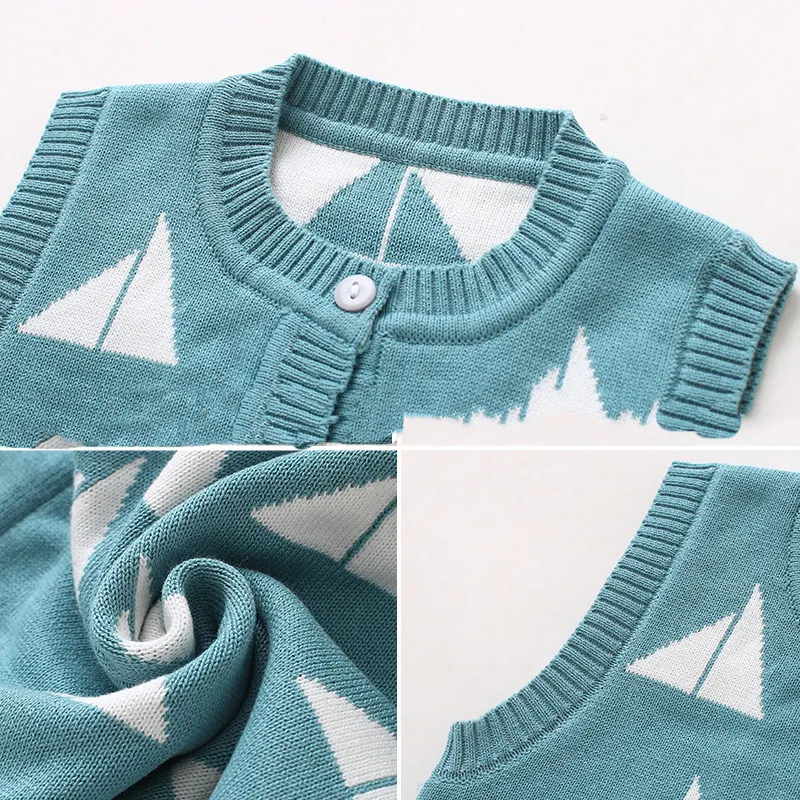 Sailboat/Детский свитер-жилет вязаная крючком для девочек ясельного возраста топы