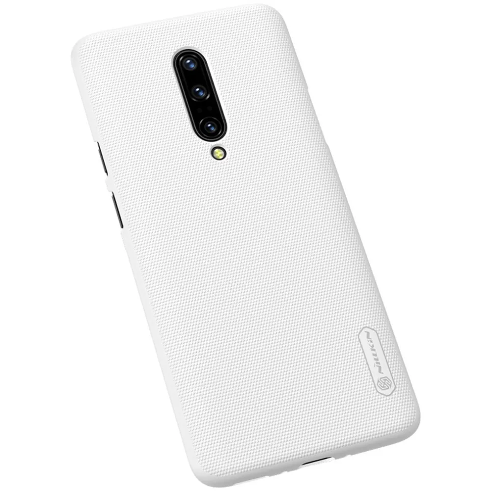 White Для oneplus 7T Pro Чехол для oneplus 7 pro чехол Nillkin матовая жесткая задняя крышка из ПК для oneplus 7 7t чехол+ подарочный держатель для телефона - Цвет: White