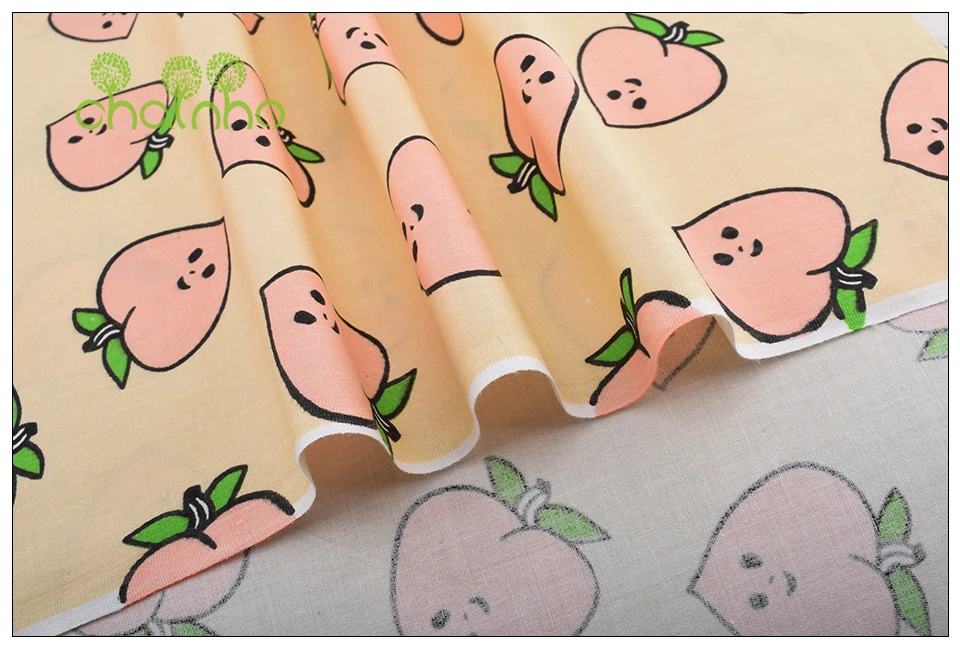 Серия Chainho, Sheep& Peach& Flamingo, саржевая хлопковая ткань с принтом, для рукоделия, шитье, простыня для ребенка и ребенка, материал подушки, 50x160 см