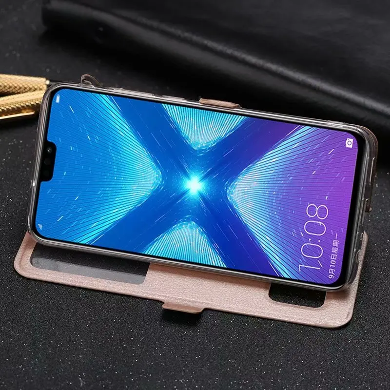 Чехол для Honor 8X Max кожаный чехол-книжка с подставкой Huawei чехол ремешком | Мобильные