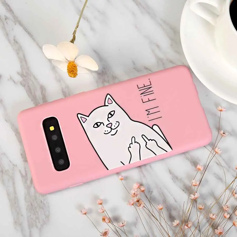 Милый силиконовый чехол для телефона с мультяшным котом Xiaomi Redmi 7A K20 Pro 7 Go Note Black shark