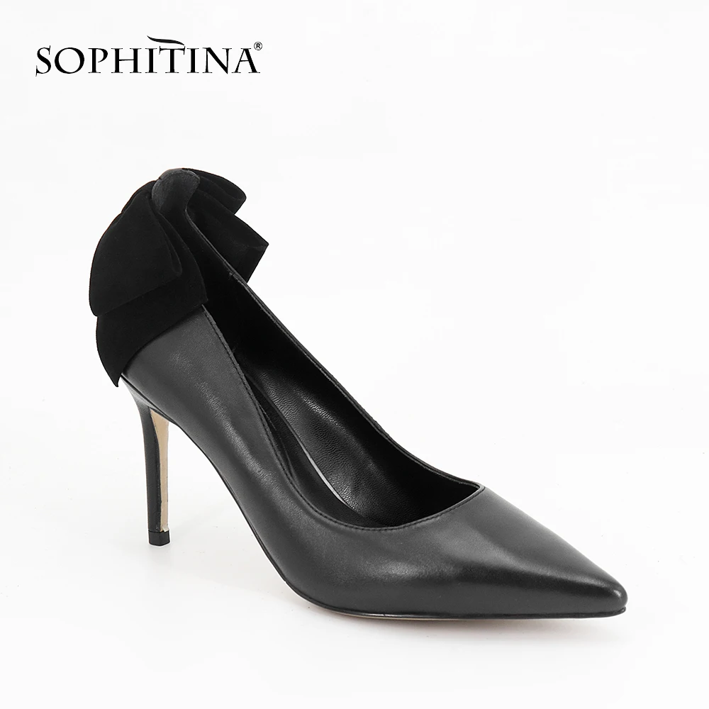 SOPHITINA/брендовые туфли лодочки с острым носком Элегантные Фиолетовые женские на
