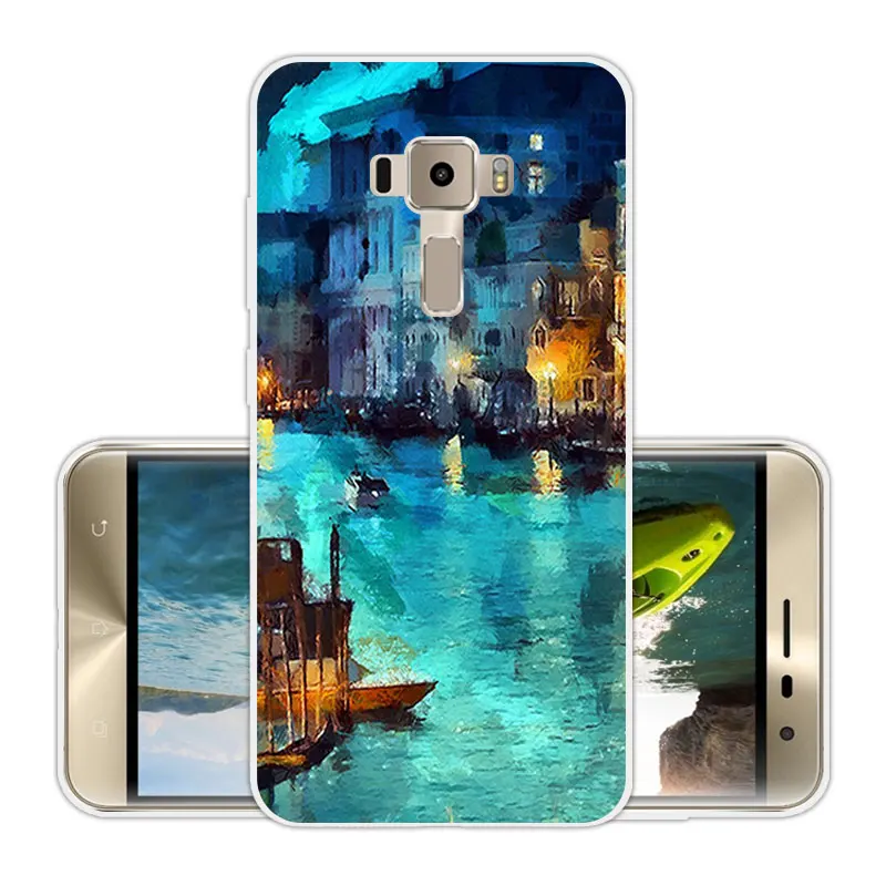 for Asus Zenfone 3 ZE520KL Back Cover Clear Soft TPU Silicon Capa DIY Brick Road Phone Cases Shell |
