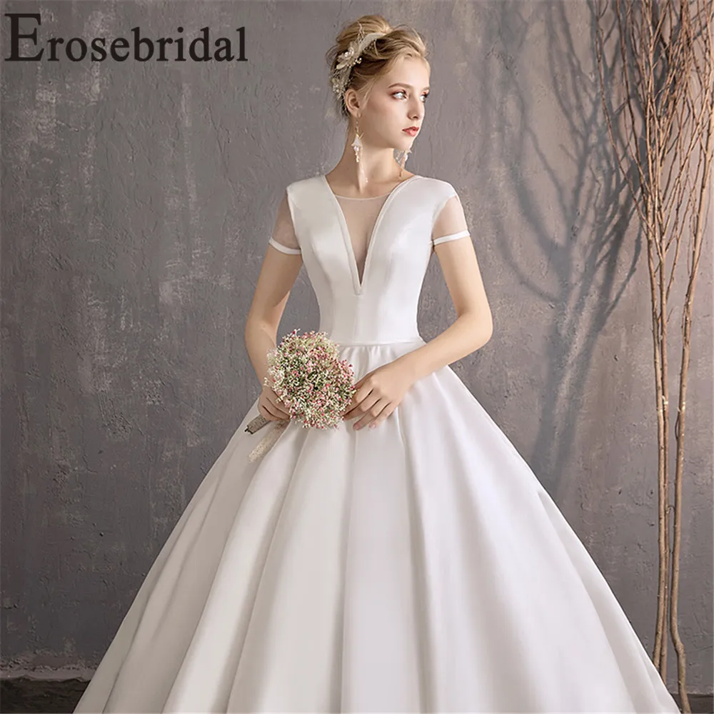 Erosebridal Новое поступление винтажное вечернее платье 2019 белые вечерние платья с