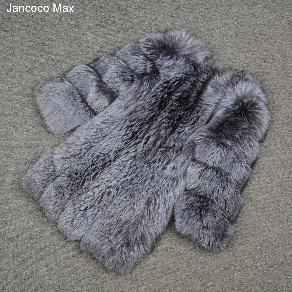 Jancoco Max Lady модное зимнее теплое длинное пальто из натурального Лисьего меха, женская верхняя одежда из натурального меха, Новое поступление S7152