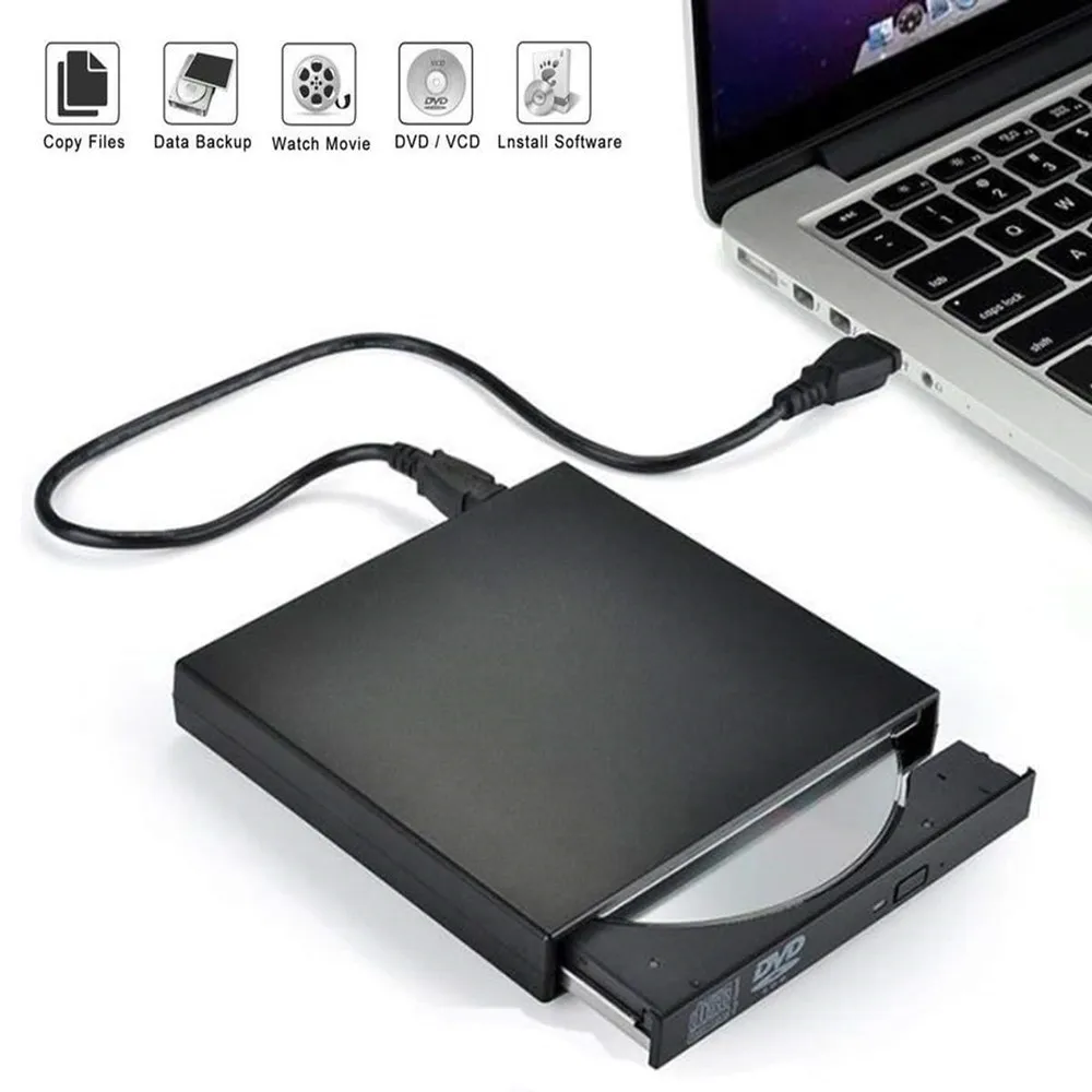 Внешний DVD привод USB 2 0 проигрыватель компакт дисков портативный тонкий внешний