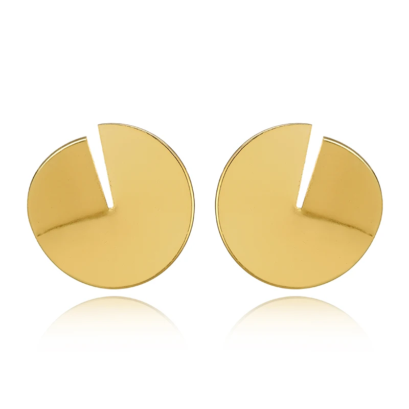 Женские серьги-пусеты Docona круглые изогнутые серьги-гвоздики золотого и