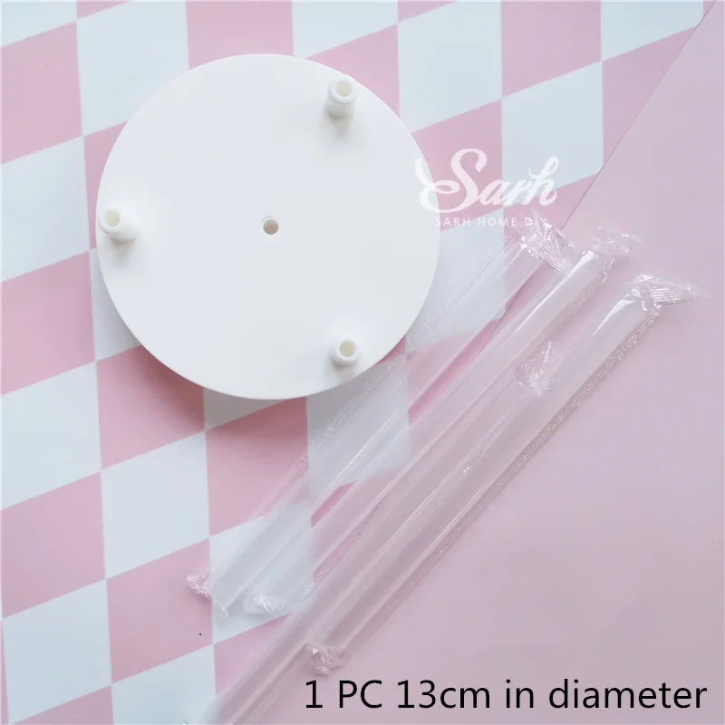 1pc 13cm diameter Двойной торт сваебойная шайба опорная рама 6 дюймов торт нижний диаметр торт подставка для кухни выпечки украшения и инструмент - Цвет: 1pc 13cm diameter