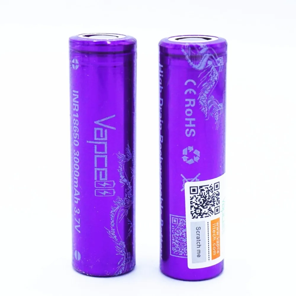 2 pcs VAPCELL 18650 3000mAh 3.7V rechargeable HIGH POWER lithium battery continuous 20A vs keeppower smoke E-CIG IMR BATTERY | Игрушки и