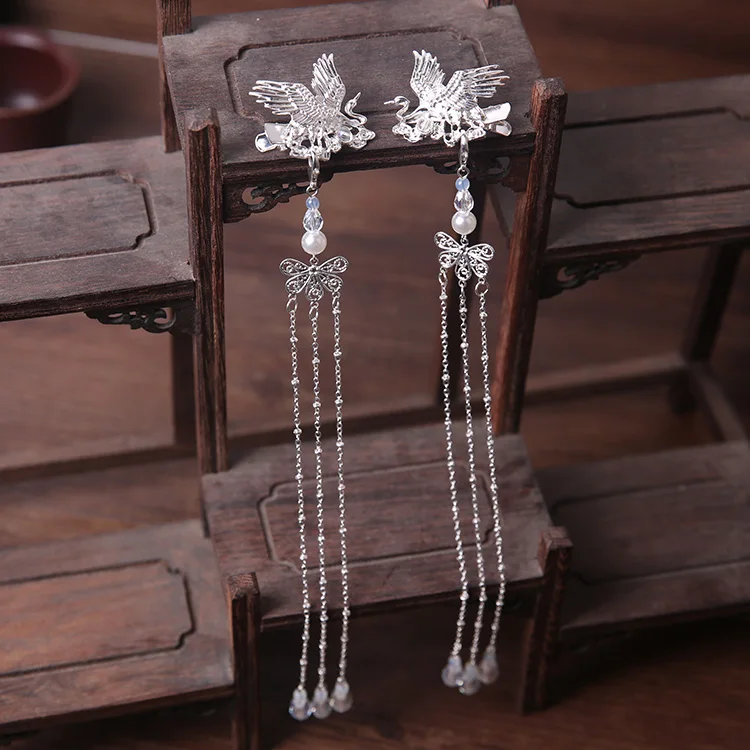 

Gu Feng han clothing tiara classic hand-made hair hair hair on the clamp ancient dress flow su step shake son