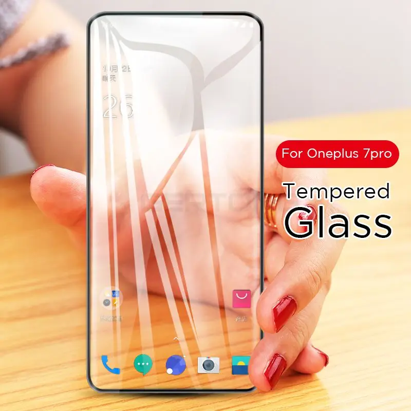 Закаленное стекло с полным покрытием для Oneplus 7 Pro 6 3T 5T 5 6T 3D изогнутое клеевое One plus