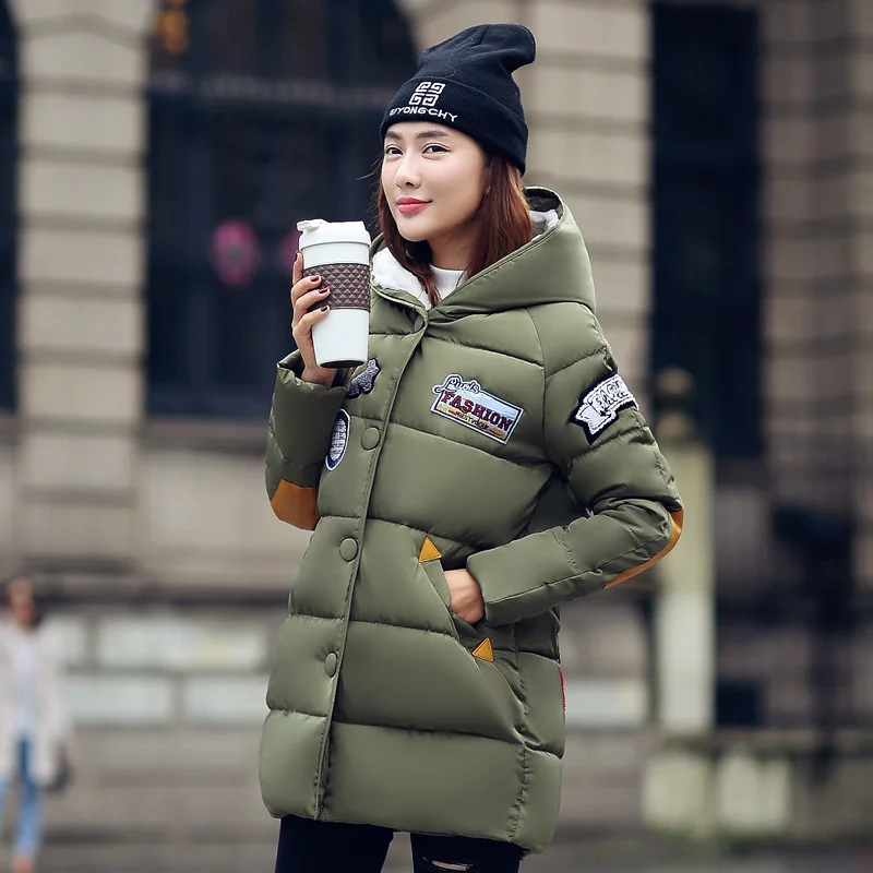 Женская куртка-пуховик толстая хлопковая куртка большого размера зимняя верхняя