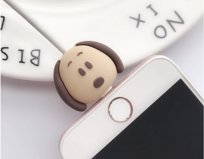1 шт. большая голова укуса мультфильм животных кабель протектор для Apple iPhone XR XS 7 8 Pin шнур Защитная крышка usb зарядный кабель Winder