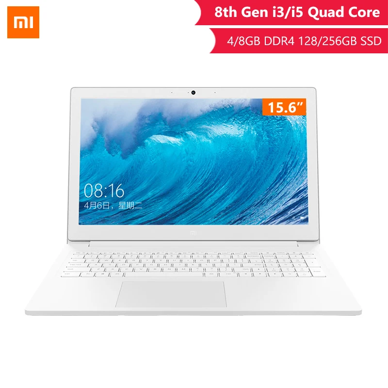 Xiaomi 15,6 дюйма Тетрадь компьютер 8G/4G Оперативная память DDR4 256G/128G SATA SSD ноутбук I3/I5 4 ядра ноутбуки с Dolby Audio