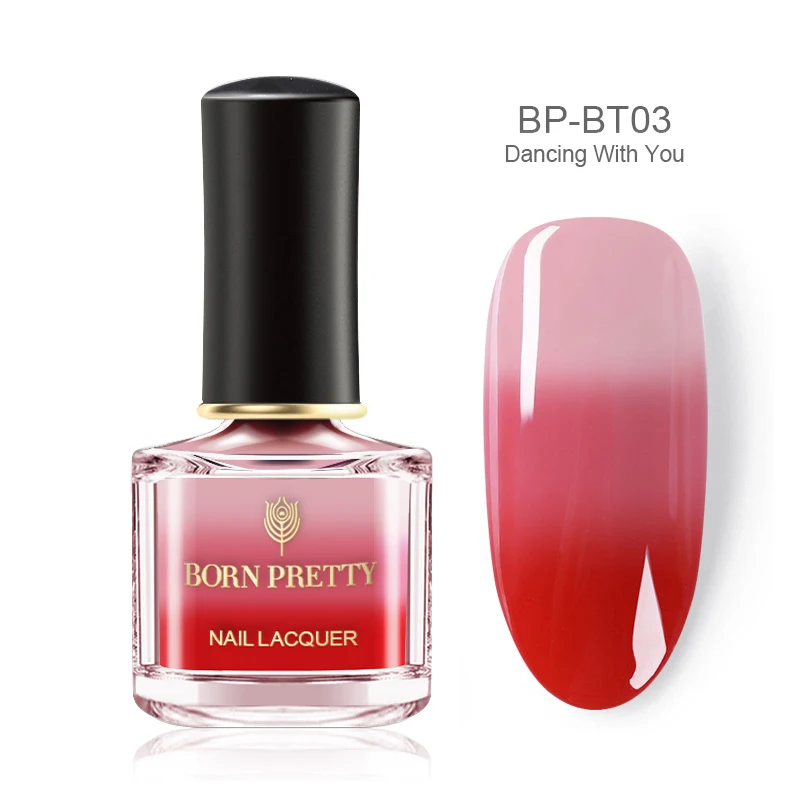 BP-BT03 BORN PRETTY 6 мл цветной лак для ногтей меняющий температуру голографический мерцающий Быстросохнущий лак для маникюра - Цвет: BP-BT03