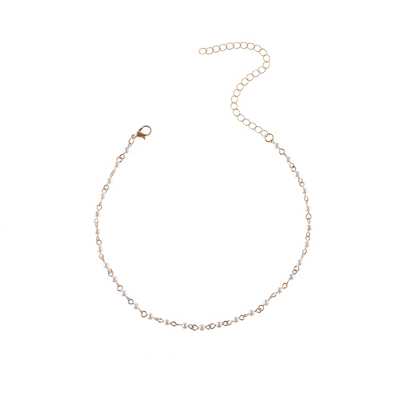 2 шт. модные белые искусственные жемчужные бусины ожерелье элегантное имитация