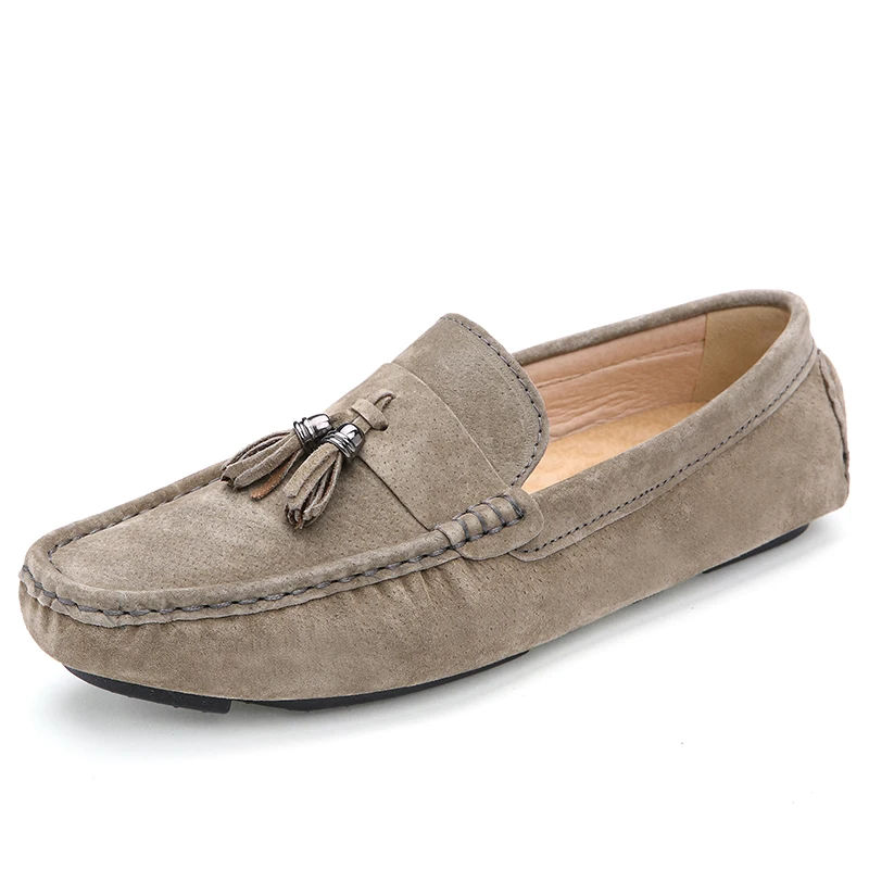 Мокасины Мужская обувь из натуральной кожи с кисточками повседневные Лоферы Gommino