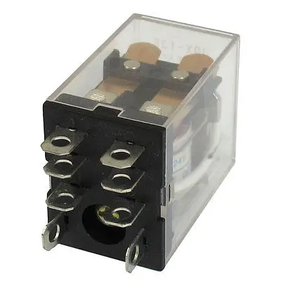 JQX-13F LY2 DC 24V Катушка 8-Pin DPDT зеленое светодиодное электромагнитное светодиодный ле Бесплатная доставка
