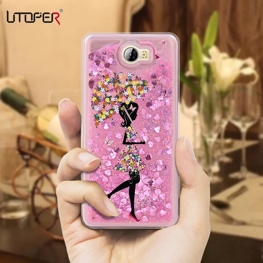 UTOPER For Huawei Y5 ii Case Silicone Cover Luxury Liquid Pink Y6 Compact Coque Honor 5a Funda |
