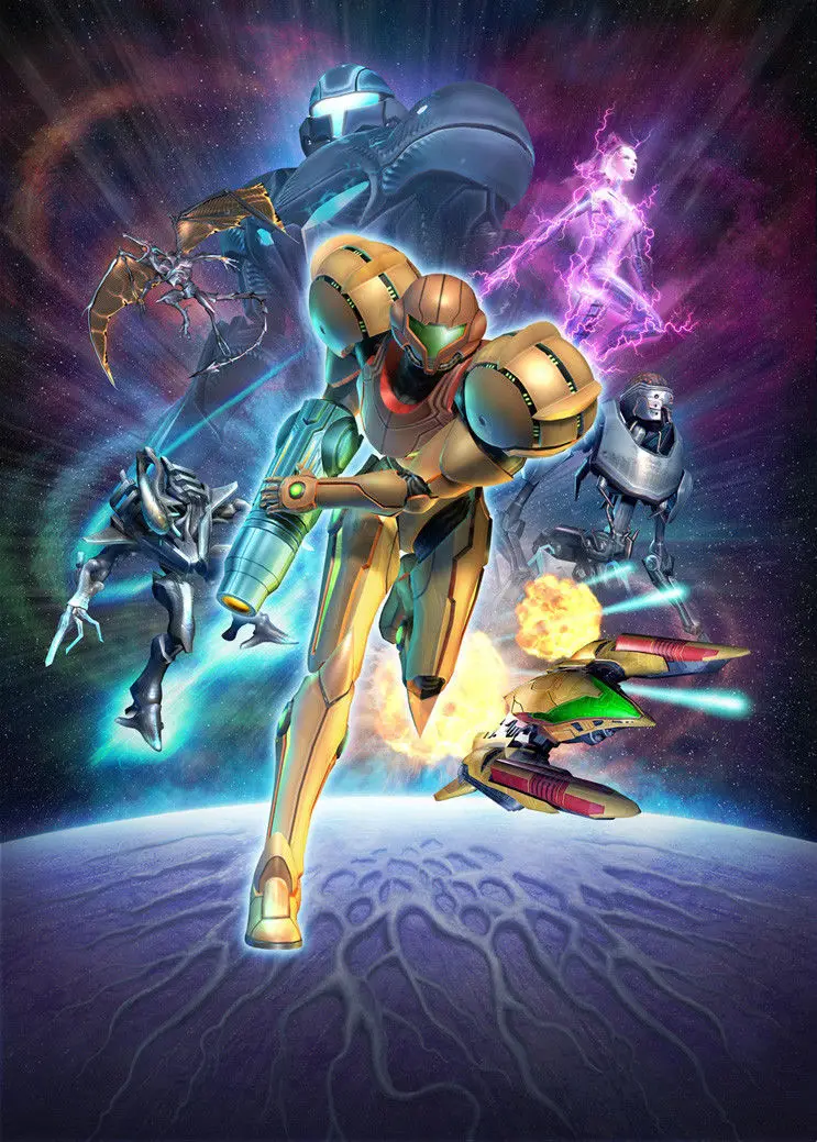 Домашний декор Metroid Prime Game 1 Шелковый художественный плакат наклейка на стену
