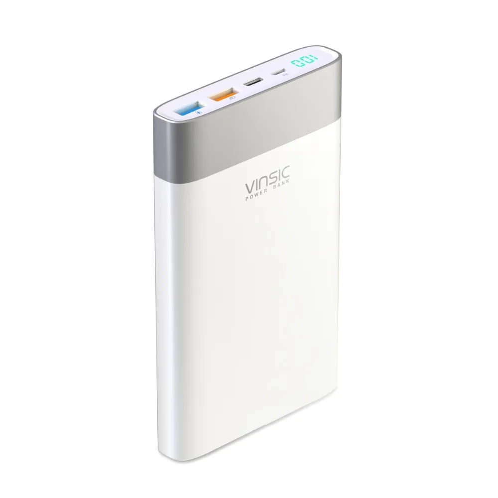 (Корабль из Испании) Vinsic Терминатор P3 20000 мАч Quick Charge 3 0 Мощность банк Тип C внешний