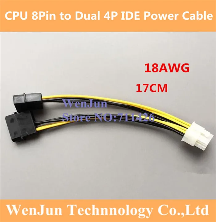 Двойной IDE 4 контактный кабель питания Molex к процессору 8 17 см 10 шт.|ide 4pin|cable idemolex to |