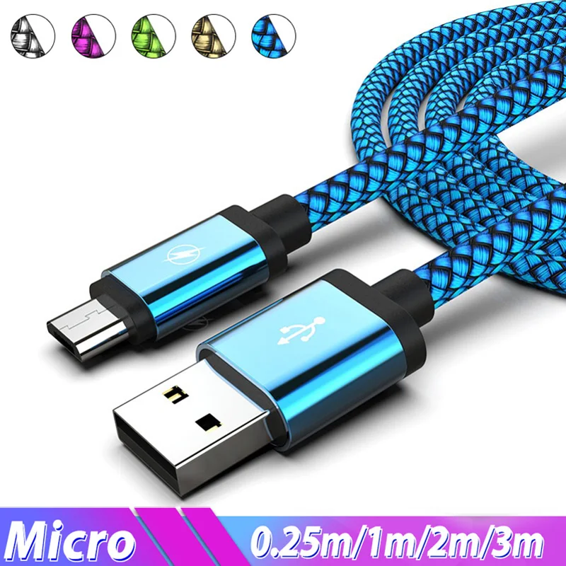 Кабель Micro USB длиной 0 25 м 1 2 3 кабель для зарядки Usb 2/3 М Samsung A6 A7 2018 Huawei Honor 8A Pro 20 lite 20i |