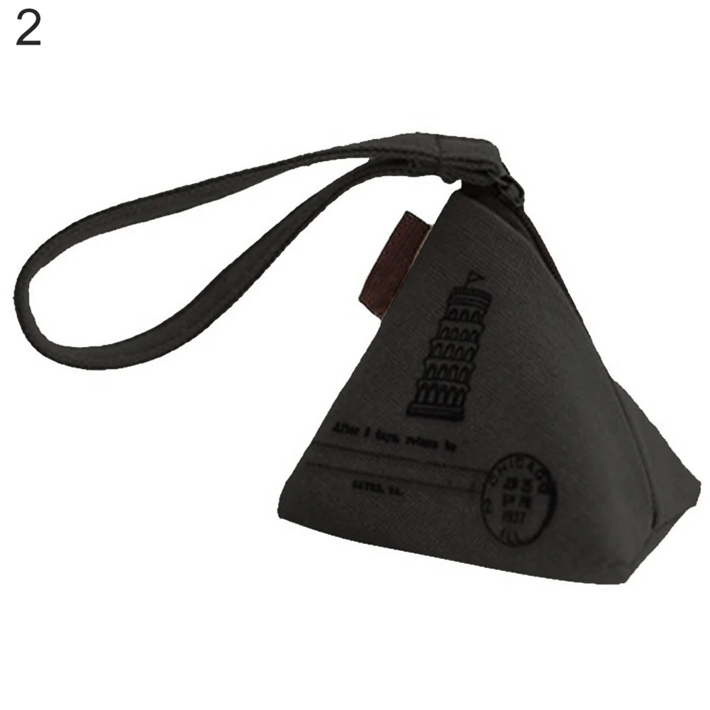 Холщовые мини треугольные кошельки унисекс для монет кошелек клатч сумки денег с
