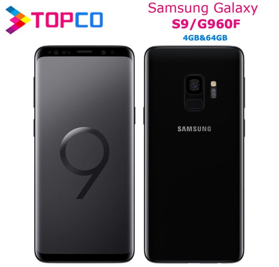 Samsung Galaxy S9 G960F, мобильный телефон на Android, 4G LTE Exynos 9810, четыре ядра, 5,8 дюймов, 12 МП и 8 Мп ram, 4 Гб rom, 64 ГБ NFC