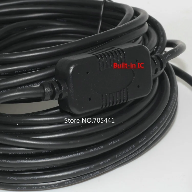 Удлинительный Кабель USB 2 0 штырь-гнездо со встроенной ИС 30 шт./лот 50 футов/15 м |