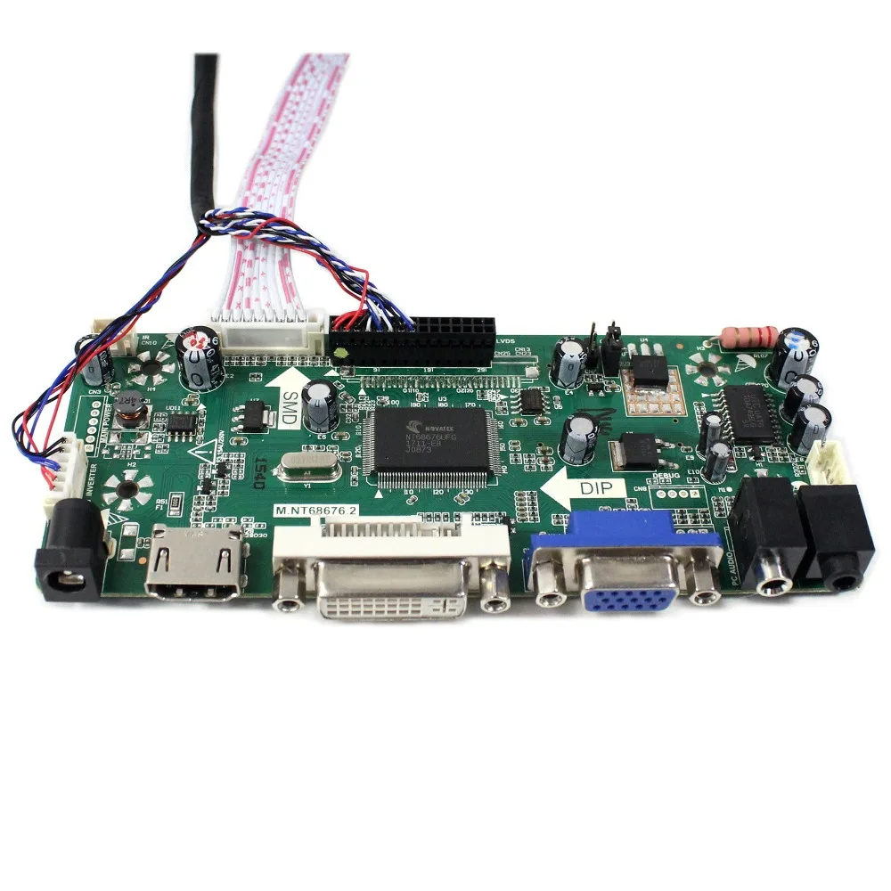 Плата ЖК-контроллера HD MI DVI VGA Audio 10 1 &quot1366x768 ЖК-экран с емкостной сенсорной панелью