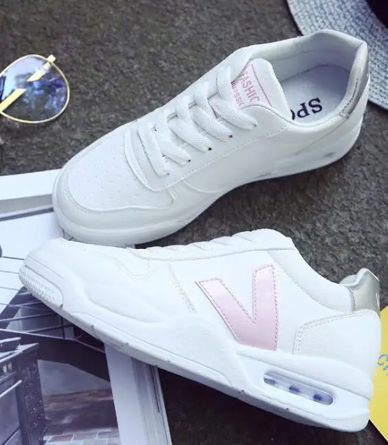 Бесплатная доставка 2019 Zapatos blancos Plataforma de primavera повседневные antideslizante para mujer cuero la