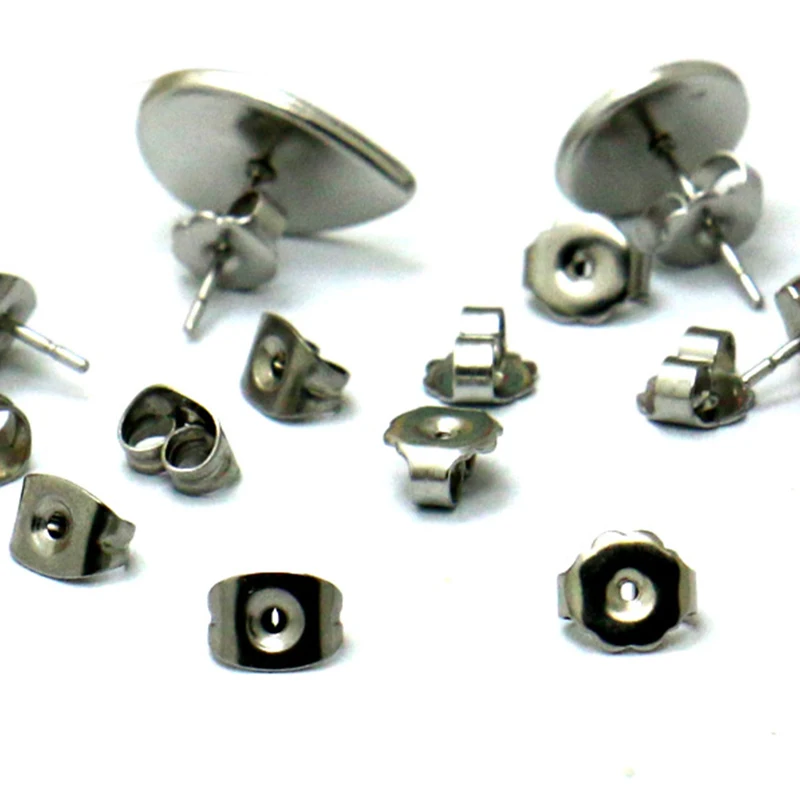 

150pcs/lot Stainless Steel Earring Backs Stopper Earnuts Stud Back Supplies For Jewelry DIY Jewelry Findings Making Accessories