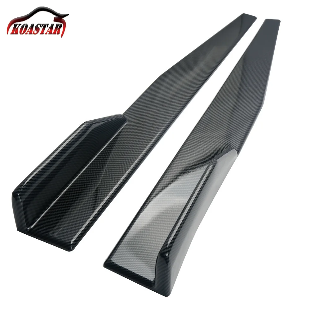 2 шт. Универсальный черный углеродное волокно боковая юбка расширение 85 см рокер