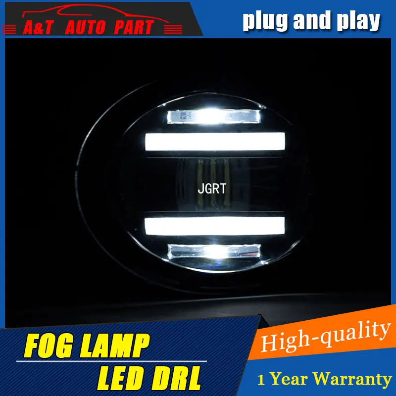 2014-2019 For Toyota Highlander led fog lights+LED DRL+turn signal lights Car Styling LED Daytime Running Lights lamps | Автомобили и