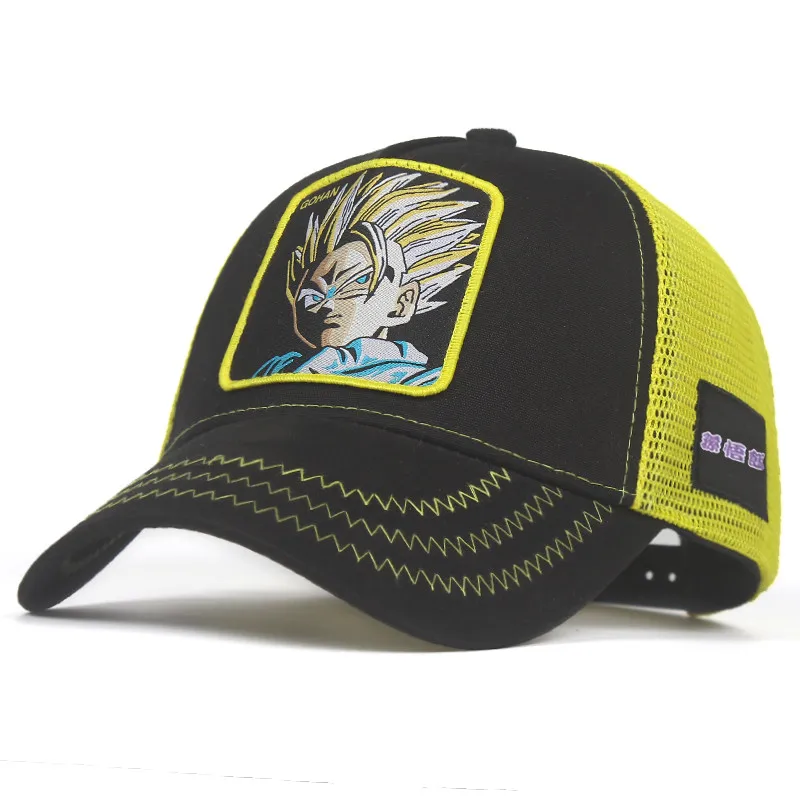 Бренд Dragon Ball Z Goku VEGETA MAJIN Snapback оберточная Стеклопластиковая Мужская и Женская Хип-хоп шляпа для папы грузовая сетчатая шапка дропшиппинг