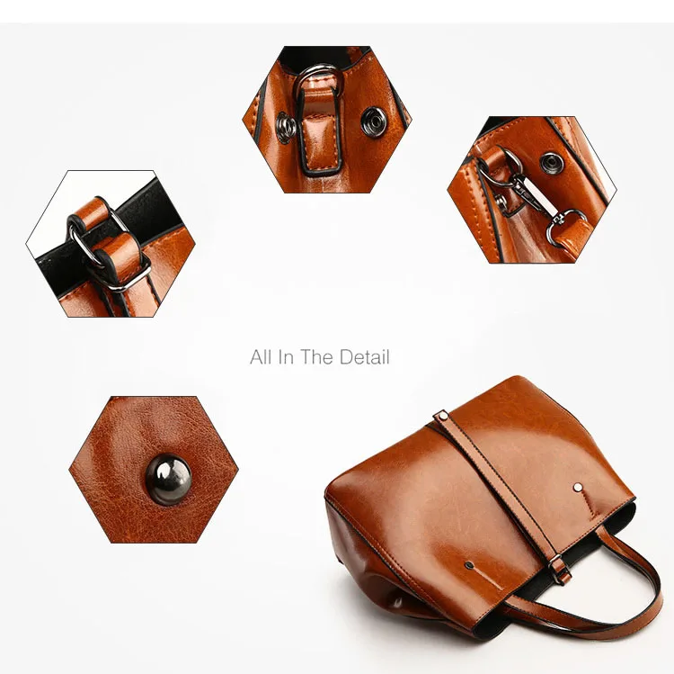 Rodful sac a основная Женская Черная коричневая кожаная сумка, Женская винтажная большая сумка-тоут, женская сумка на плечо, роскошные женские ручные сумки, большие