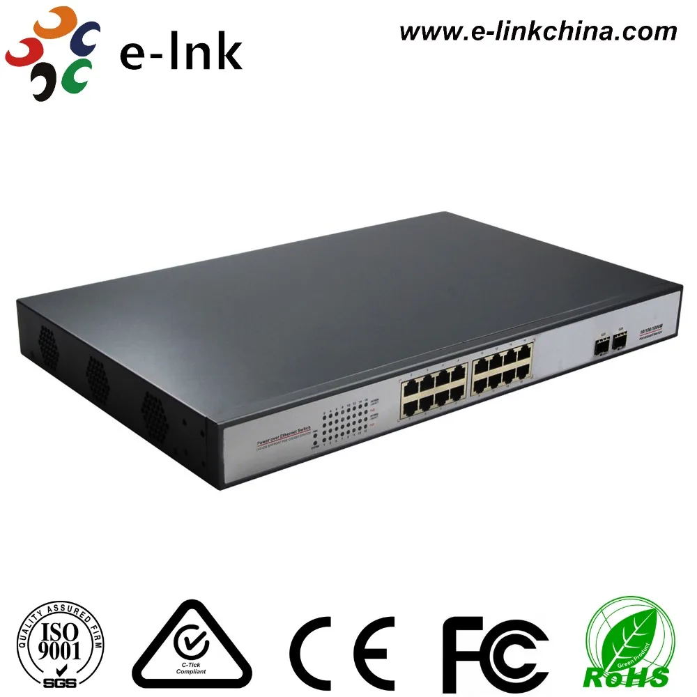 

250W unmanaged 18 port POE switch with 16 Gigabit port+ 2SFP port
