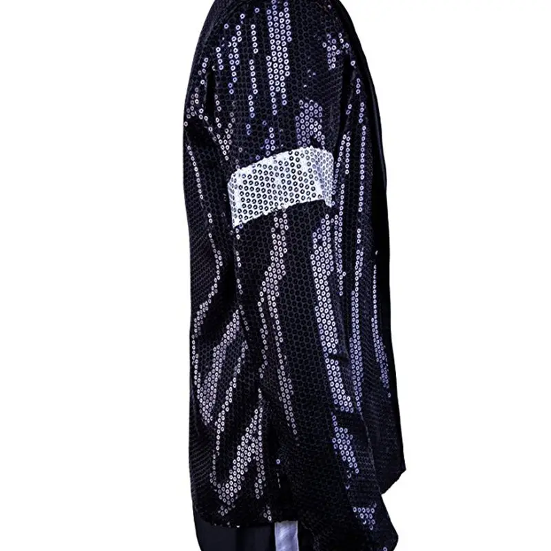 Редкий супер MJ Майкл Джексон черные блестки нарукавник куртка и перчатка верхняя