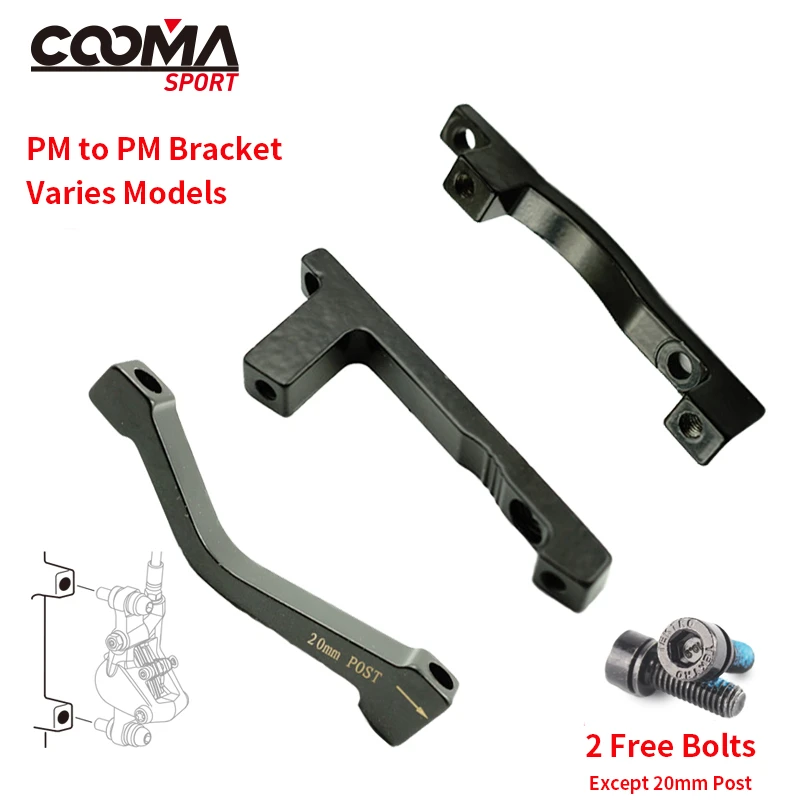 

Bracket for MTB Disc Brake, 180 Front PM to PM, 20mm post, 40mm post, 203 F/R PM-PM Disc brake adapters, Varies Models.